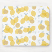 Moderne Pastell Zitrus Lemons Muster Mousepad (Vorne)