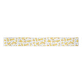 Moderne Pastell Zitrus Lemons Muster Satinband (Vorderseite)