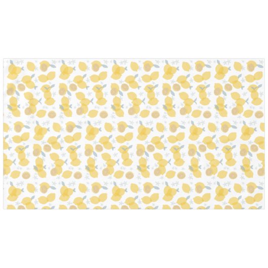 Moderne Pastell Zitrus Lemons Muster Tischdecke (Vorderseite (Horizontal))