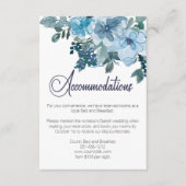 Moderne pastellblaue Rose Hochzeit Begleitkarte (Vorderseite)