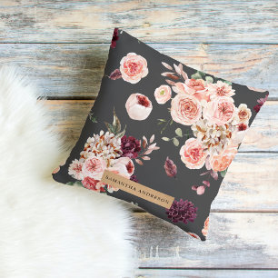 Moderne Pastellblumen & Kraft Personalisiertes Ges Kissen