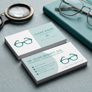 Moderne Pastellbrille Augenoptiker Visitenkarte