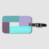 Moderne Pastelle | Personalisierter Gepäckanhänger (Vorderseite (Horizontal))