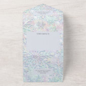 Moderne Pastelle Snowflake QR Code All In One Einladung (Außenbereich)