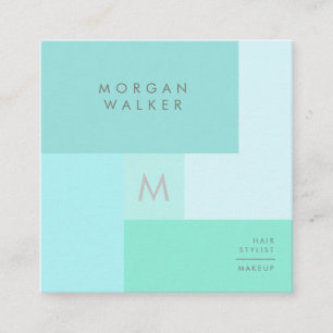 Moderne Pastelle Square Business Card Quadratische Visitenkarte