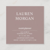 Moderne Pastelle | Square Business Card Quadratische Visitenkarte (Rückseite)