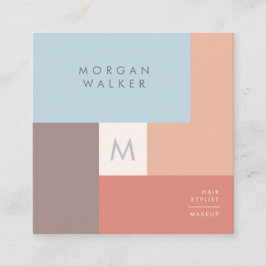 Moderne Pastelle | Square Business Card Quadratische Visitenkarte