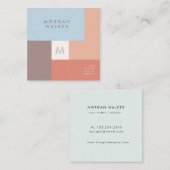 Moderne Pastelle | Square Business Card Quadratische Visitenkarte (Vorne/Hinten)