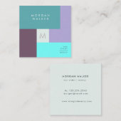 Moderne Pastelle | Square Business Card Quadratische Visitenkarte (Vorne/Hinten)