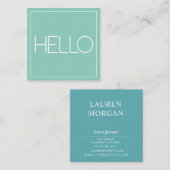 Moderne Pastelle | Square Business Card Quadratische Visitenkarte (Vorne/Hinten)