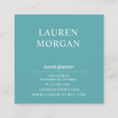 Moderne Pastelle | Square Business Card Quadratische Visitenkarte (Rückseite)