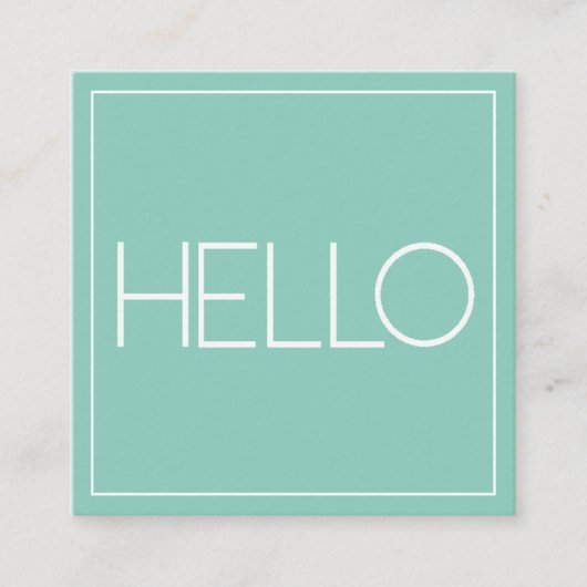 Moderne Pastelle | Square Business Card Quadratische Visitenkarte (Vorderseite)