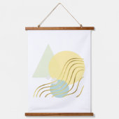 Moderne Pastelle und Gold Abstrakt Wandteppich Mit Holzrahmen (Vorderseite 2)