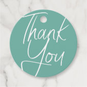 Moderne pastellelegante Typografie danke Geschenkanhänger (Vorderseite)