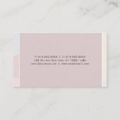 Moderne Pastellfarben Beruflich einfache Vorlage Visitenkarte (Rückseite)