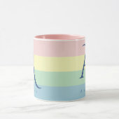 Moderne Pastellfarben-Blockinitiale & Benutzerdefi Tasse (Zentrum)