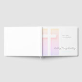 Moderne Pastellfarben First Holy Communion Guest B Gästebuch (Voll)
