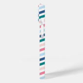 Moderne Pastellfarben Geometrisches Zickzack Monog Case-Mate iPhone Hülle (Rückseite / Links)