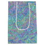 Moderne Pastellfarben Marble Mosaikmuster Mittlere Geschenktüte (Rückseite)