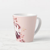 Moderne Pastellfarben Rosa und Rote Blüte mit Erst Milchtasse (Rechte Ecke)