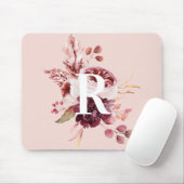 Moderne Pastellfarben Rosa und Rote Blüte mit Erst Mousepad (Mit Mouse)