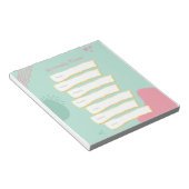 Moderne Pastellfarben Wochenplaner Notizblock (angewinkelt)