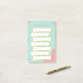 Moderne Pastellfarben Wochenplaner Post-it Klebezettel (Auf Schreibtisch)