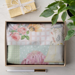 Moderne pastellfarbene Aquarellbilder Collage Seidenpapier