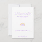 Moderne pastellfarbene Aquarellnüsse Dankeskarte (Rückseite)