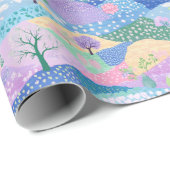 Moderne pastellfarbene Federketten Geschenkpapier (Rolleneckpunkt)