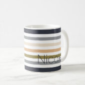moderne pastellfarbene Monogramm Kaffeetasse (VorderseiteRechts)