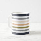 moderne pastellfarbene Monogramm Kaffeetasse (Vorderseite Links)