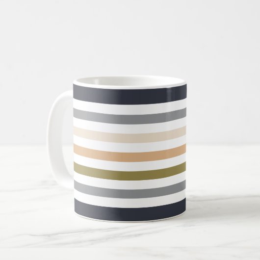 moderne pastellfarbene Monogramm Kaffeetasse (Vorderseite Links)
