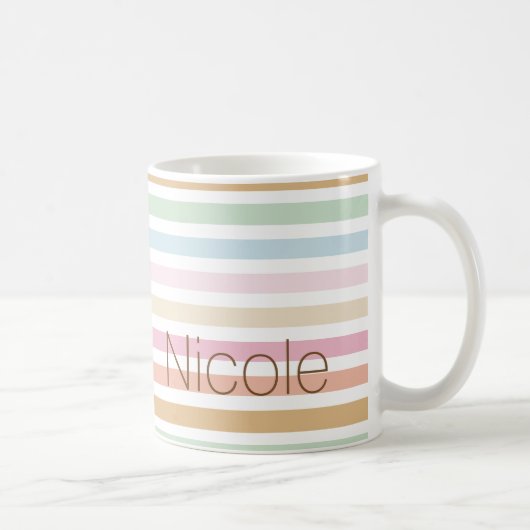 moderne pastellfarbene monogramm kaffeetasse (Rechts)