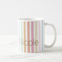 moderne pastellfarbene Monogramm Kaffeetasse