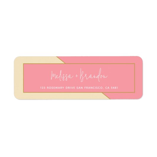 Moderne pastellfarbene Pastellfarben Gold & Script (Vorne)