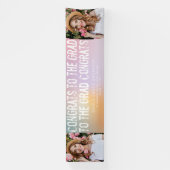 Moderne pastellfarbene Regenbogen-Multi-Foto-Gradu Banner (Vertikal)