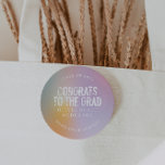 Moderne pastellfarbene Regenbogen-Rosa-Foto-Abschl Button<br><div class="desc">Moderne zeitgenössische Grammy Foto Graduation Party Dekoration . Mit Platz für Foto und Informationen auf der Kartenrückseite. Moderne mädchenhafte Rosa,  Pur[pur,  aquamarin,  blau,  grün,  orange,  gelb pastellfarbene Regenbogen und Weiß können auf Ihren Stil angepasst werden.</div>