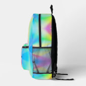 Moderne, pastellfarbene Regenbogenfarben Bedruckter Rucksack (Rechts)