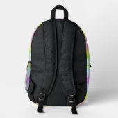 Moderne, pastellfarbene Regenbogenfarben Bedruckter Rucksack (Rückseite)