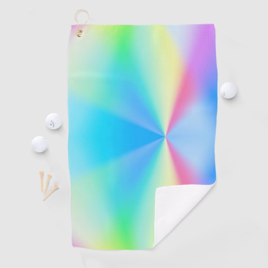 Moderne, pastellfarbene Regenbogenfarben, Golfhandtuch (Insitu)