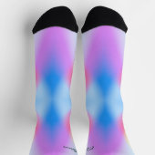 Moderne, pastellfarbene Regenbogenfarben Socken (Oben)