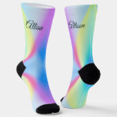 Moderne, pastellfarbene Regenbogenfarben Socken (Gewinkelt)