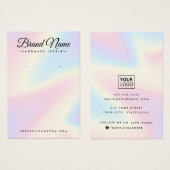 Moderne, pastellfarbene Regenbogenohrenkarte (Vorne & Hinten)