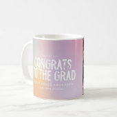 Moderne pastellfarbene Regenbogentypografie Abschl Kaffeetasse (Vorderseite Links)