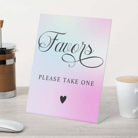 Moderne pastellfarbene rosa Wolke Neun Favoriten Sockelschild (In SItu)