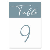 Moderne pastellfarbene Tischnummer (Rückseite)