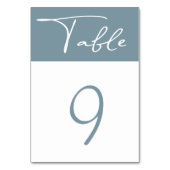 Moderne pastellfarbene Tischnummer (Vorderseite)