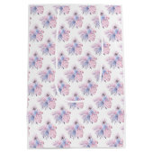 Moderne pastellfarbene tropische Dusche Mittlere Geschenktüte (Rückseite)