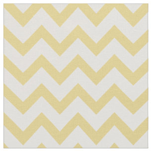 Moderne Pastellgelb- und Weiß-Chevron-Muster Stoff